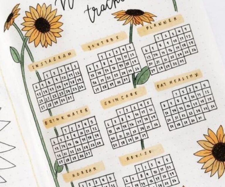 29 Sunflower Themed Bujo Spreads for Inspiration