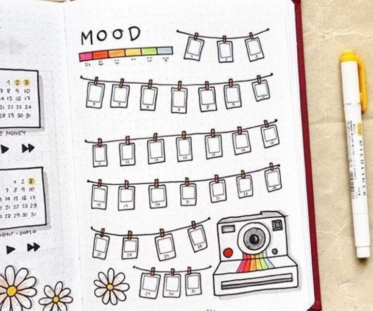 20 Polaroid Inspired Bujo Spread to Try Out
