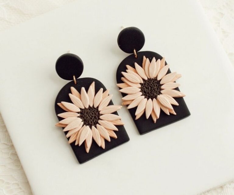 25 Best Sunflower Polymer Clay Earrings to Get Now