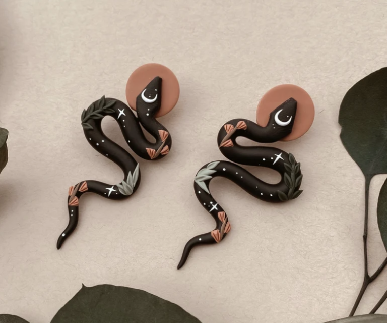 36 Best Black Boho Polymer Clay Earrings You Need