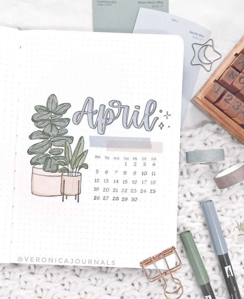 58 Best April Bujo Cover Spreads for Inspiration - atinydreamer