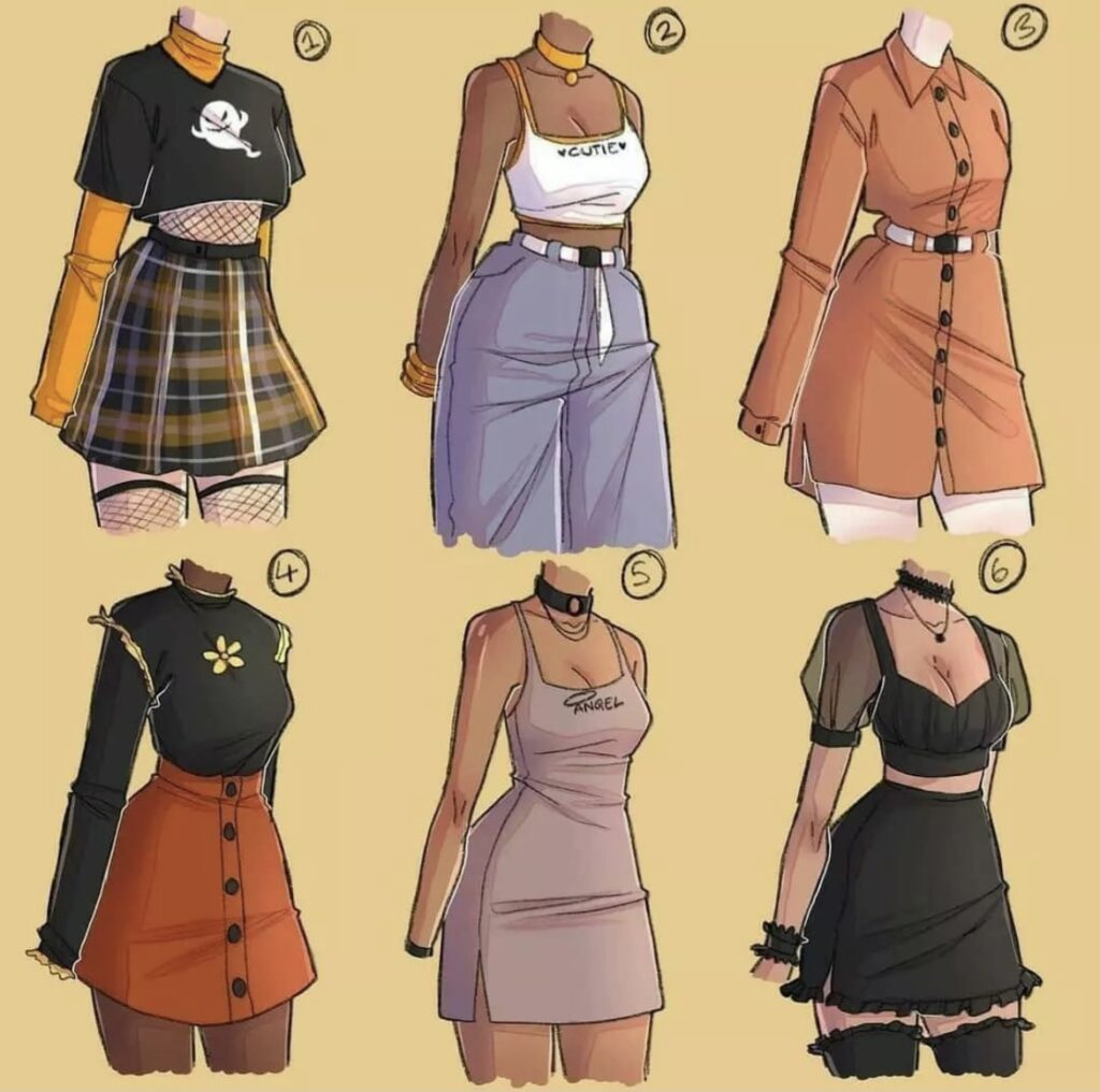 Outfit Sketches Aesthetic