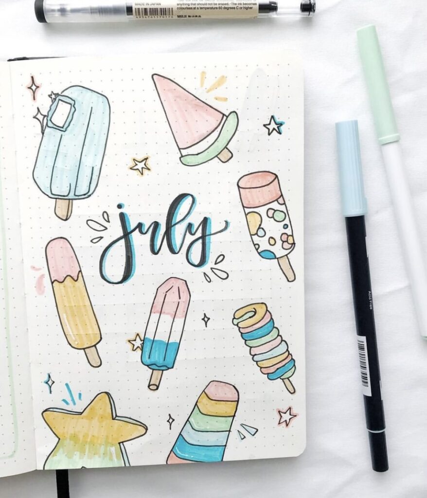 45 Best July Bullet Journal Spreads to Copy Now - atinydreamer