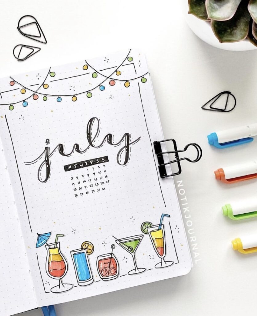 45 Best July Bullet Journal Spreads to Copy Now - atinydreamer