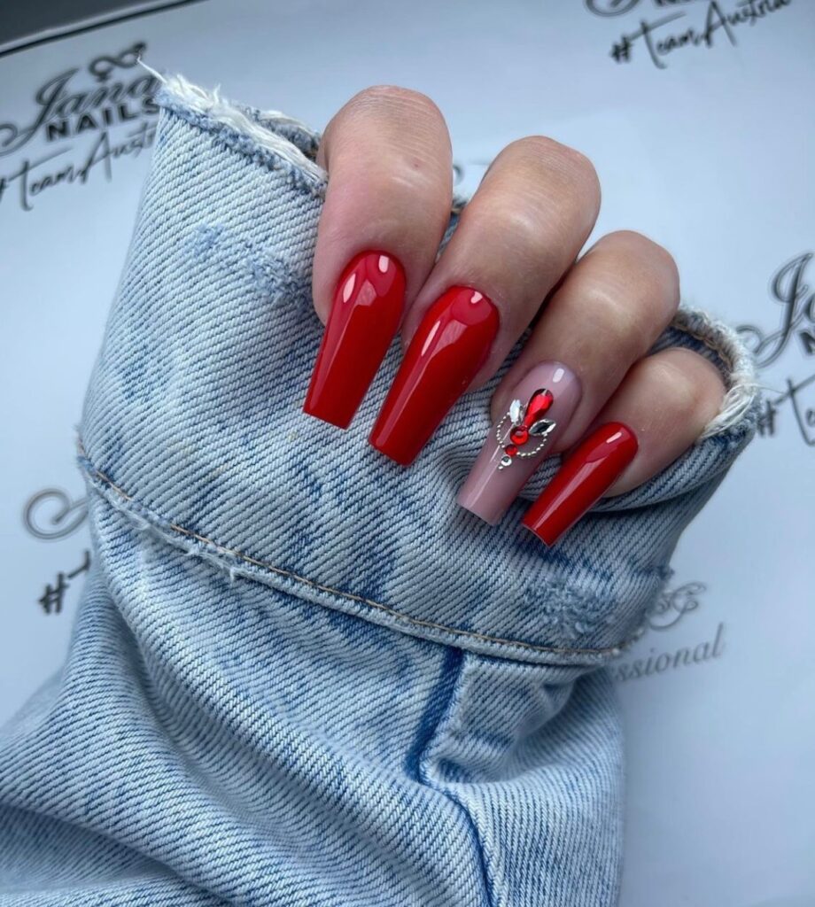 Zebra Run Long Coffin Red Animal Pattern Press On Nails – RainyRoses