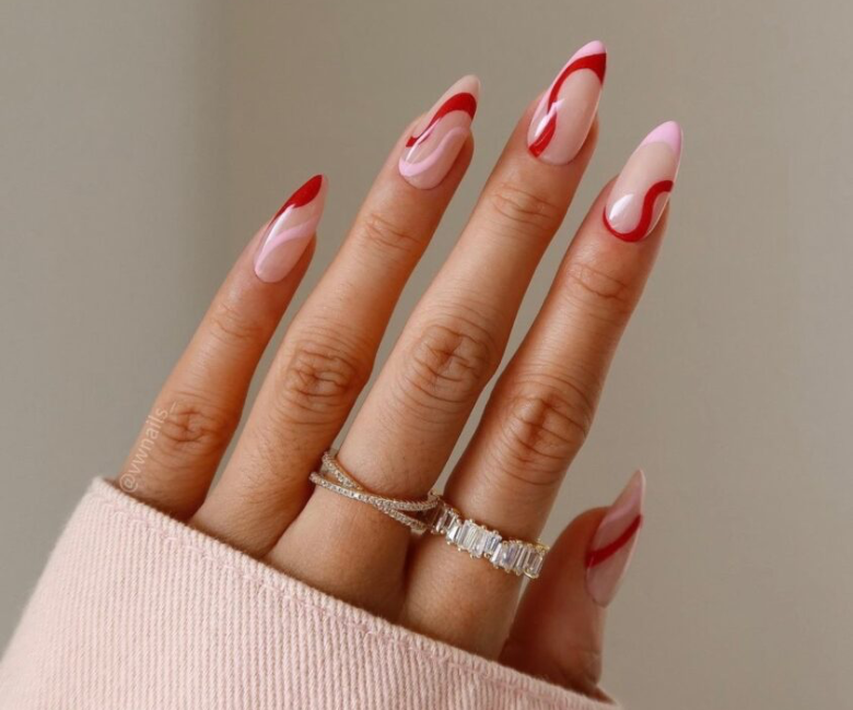 Almond Glitter nails Fake nails Christmas Matte Red False nails Stiletto  full sets 24pcs - AliExpress