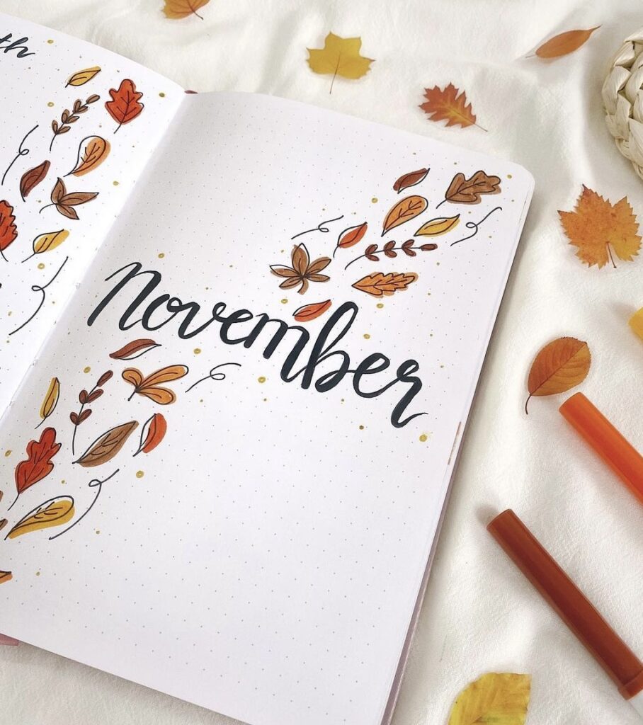 100+ Best November Bujo Spreads for Inspiration - atinydreamer