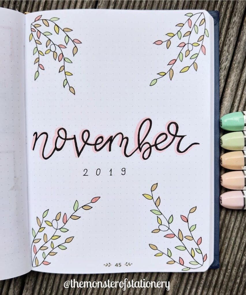 100+ Best November Bujo Spreads for Inspiration - atinydreamer