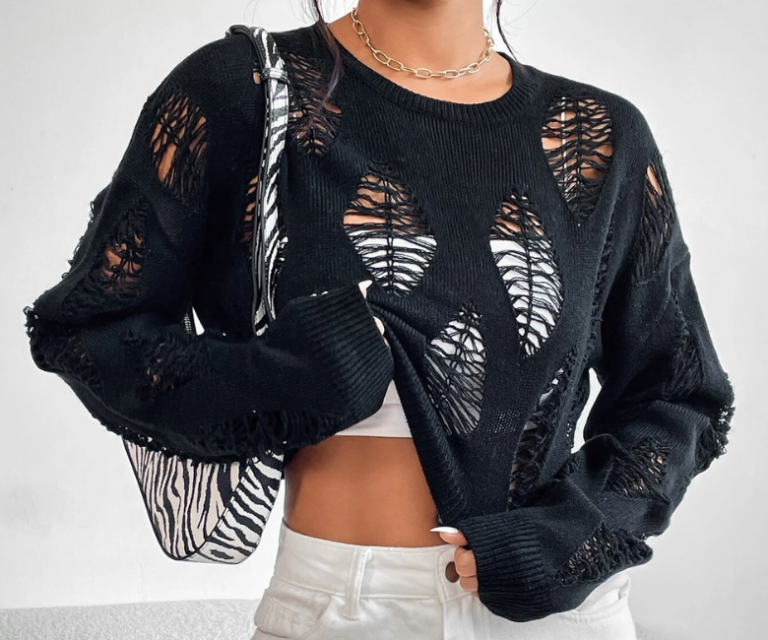 21 Best Distressed Sweaters for the Y2K Look
