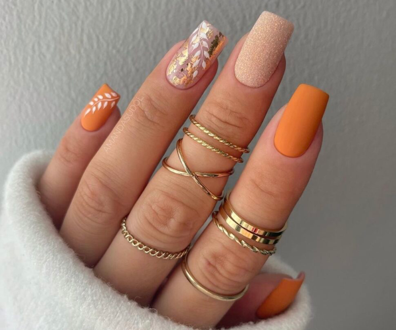 Orange Nail Design Ideas