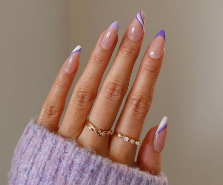9. Purple and Gold French Nail Ideas for 2024 - wide 4