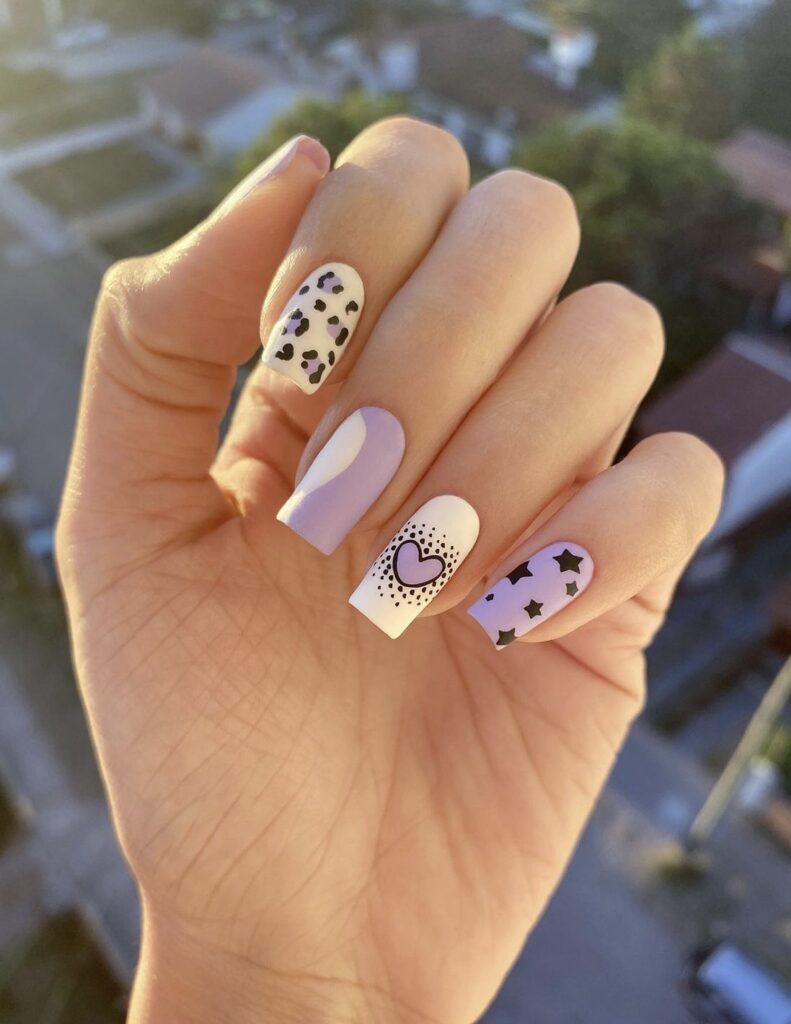 50 Pretty Floral Nail Designs : Daisy, Orange and Purple Nails I Take You |  Wedding Readings | Wedding Ideas | Wedding Dresses | Wedding Theme