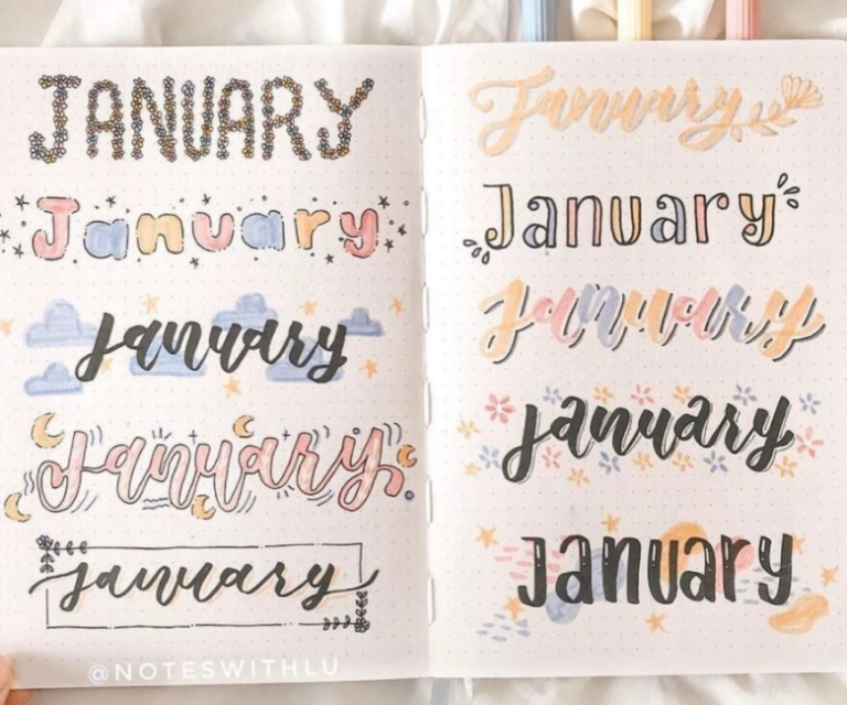 16 Best January Bullet Journal Headers to Copy
