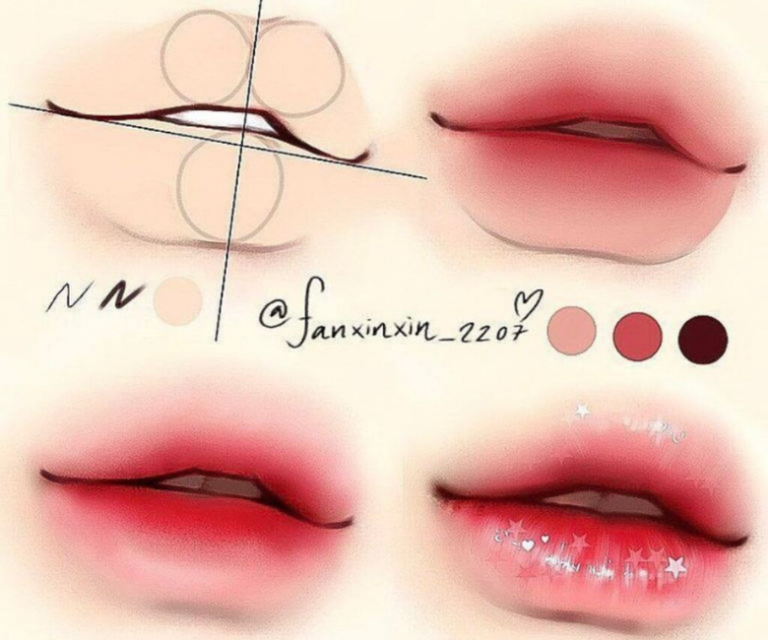 lip drawing