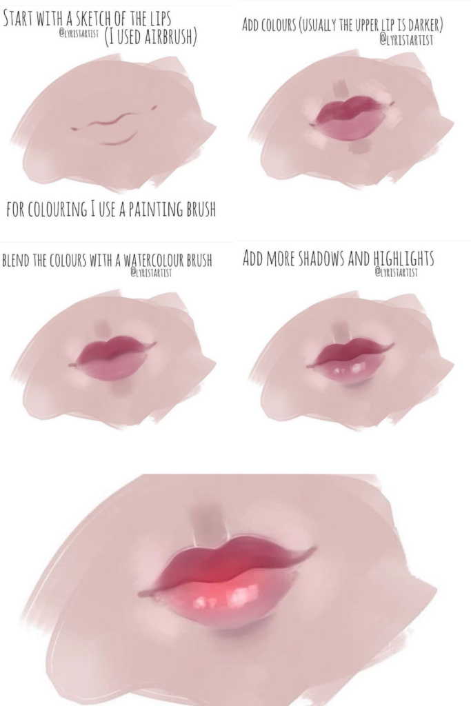 Share more than 138 realistic lips drawing best