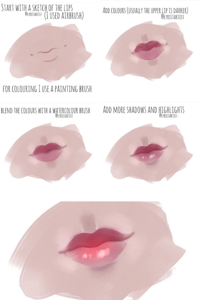 Helping Artist: How To Draw Anime/Manga Lips - YouTube