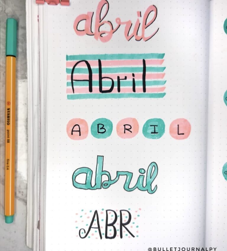22 Best April Bujo Headers to replicate for Your Journal - atinydreamer