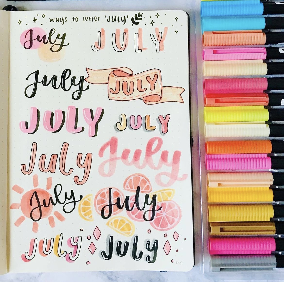 31 Best July Bujo Headers to add color to your spreads - atinydreamer
