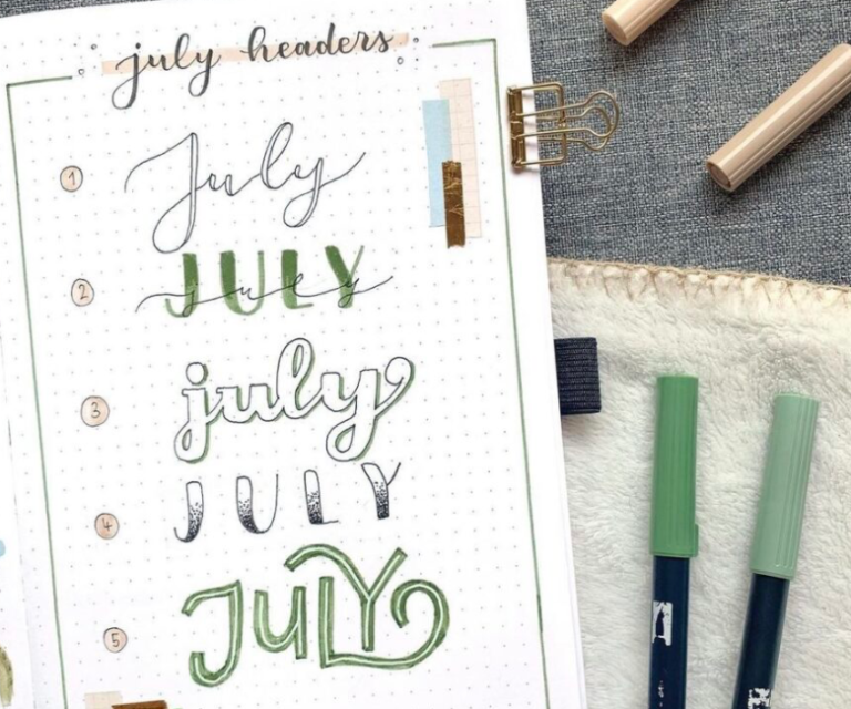 31 Best July Bujo Headers to add color to your spreads